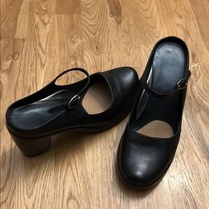 Dansko Brown Heels with Wedge and Ankle Strap